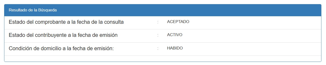 CONSULTA DE COMPROBANTE DE PAGO